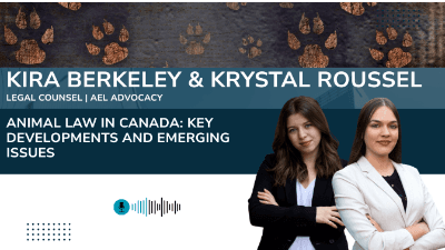 Animal Law in Canada: Key Developments and Emerging Issues